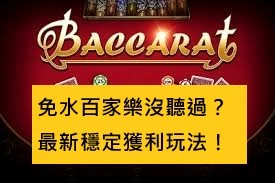 免水百家樂沒聽過？最新穩定獲利玩法！