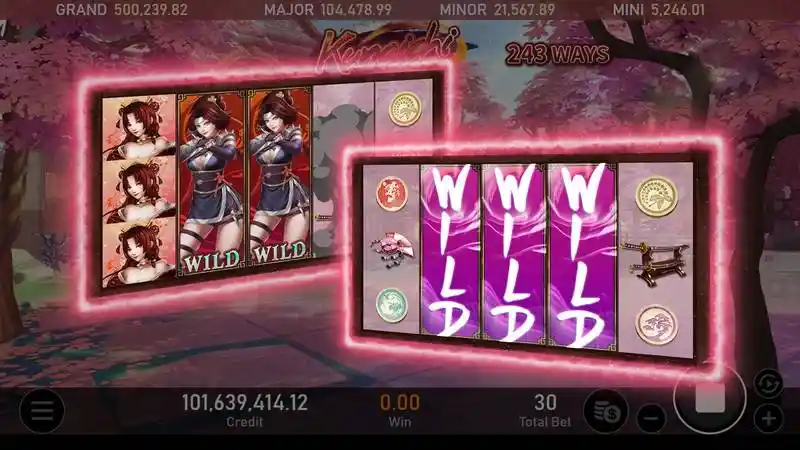 女忍者遊戲畫面