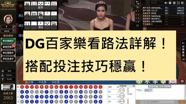 DG百家樂看路法詳解！搭配投注技巧穩贏！